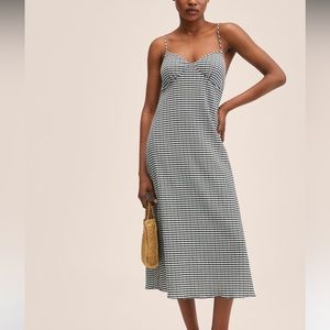 Mango Gingham Dress size 8